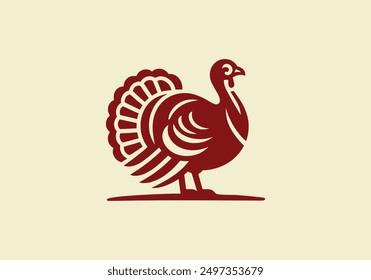 Turkey bird logo, icon, emblem