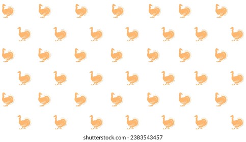 Turkey Bird seamless pattern. Happy Thanksgiving Day!  Good for textile fabric design, wrapping paper, website wallpapers, textile, wallpaper and apparel. Vector illustration