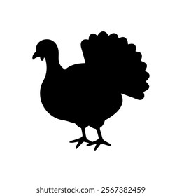 Turkey bird silhouette vector illustration design on white background.