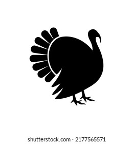 turkey bird silhouette vector template