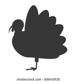turkey bird thanksgiving icon vector illustration design
