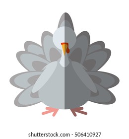 turkey bird thanksgiving icon vector illustration design