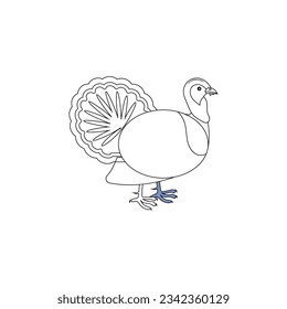 turkey bird vector type icon