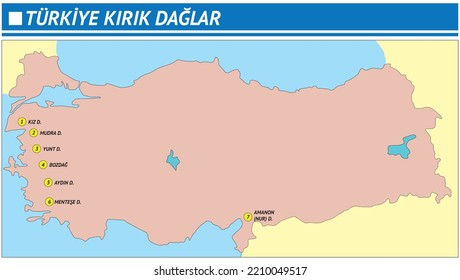 Turkey broken mountains (Geography Maps)Coğrafya Haritaları, Türkiye, Türkiye Coğrafya, Ovalar, Dağlar, Platolar, Rüzgarlar, Madenler, Kırık Dağlar, Harita, Türkiyede Kırık Dağlar, Bozdağ