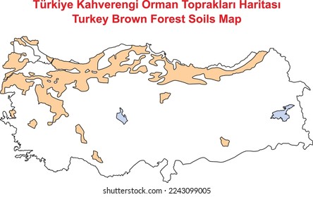 Mapa de suelos de selva marrón de Turquía