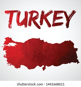 Turkey Brush font and Turkey vector map