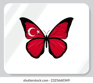 Turkey Butterfly Flag Pride Icon
