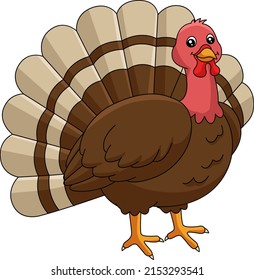 Turkey Cartoon Colored Clipart Illustration