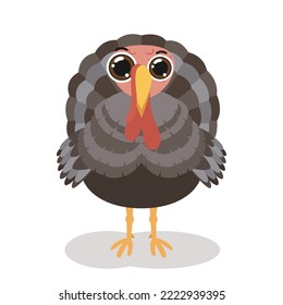 turkey cartoon - cute turkey bird clipart vector