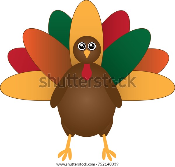 Turkey Colorful Drawing Stock Vector (Royalty Free) 752140039