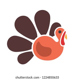 Turkey colorful logo, vector isolated illustration on white background