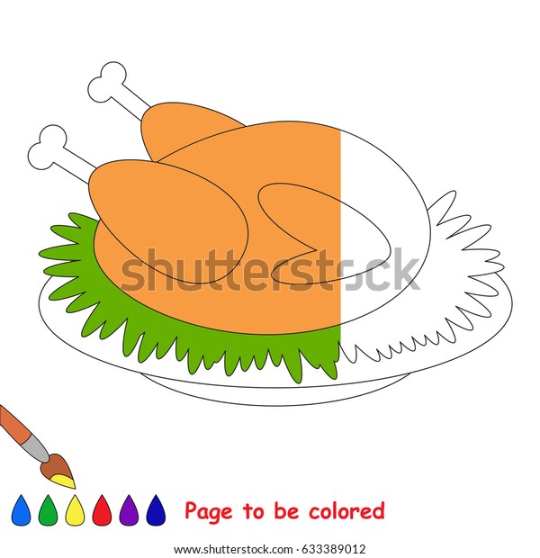 Turkey Coloring Book Educate Preschool Kids Stock Vector Royalty