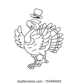 Turkey Coloring Page for kids on Thanksgiving event or else