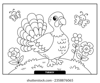 Turkey coloring pages for kids