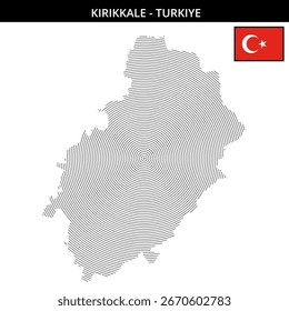 Kırıkkale Turkey Concentric circle outline