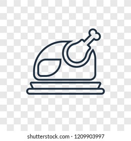 Turkey concept vector linear icon isolated on transparent background, Turkey concept transparency concept in outline style