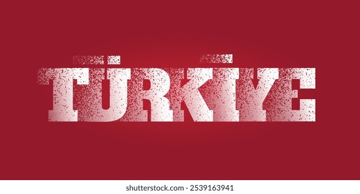 Turkey country. Big letters in old style. Türkiye