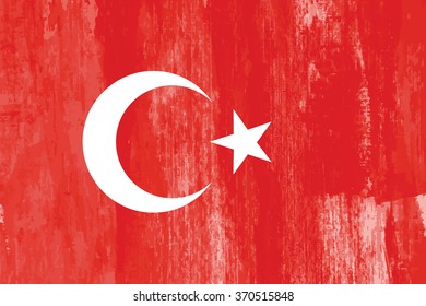 Turkey country flag grunge vector 