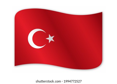 Diseño vectorial de la bandera de Turquía