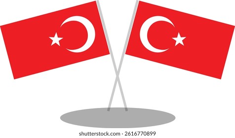 Turkey Country Map Design And Flag Vector Art