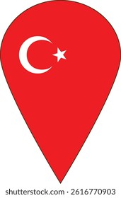 Turkey Country Map Design And Flag Vector Art