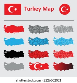 vector de mapa del país de Turquía 