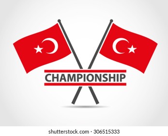 Turkey Cross Flags Emblem Championship