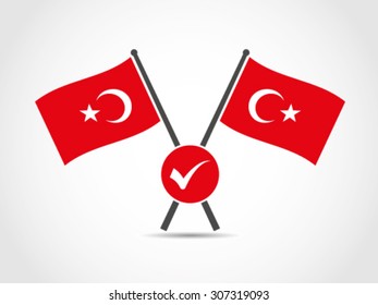 Turkey Crossed Flags Emblem Qualification