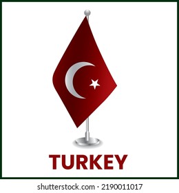 Bandera de escritorio de Turquía y diseño de bandera de Turquía