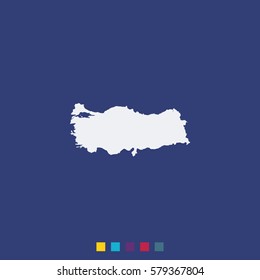 Turkey detailed map.