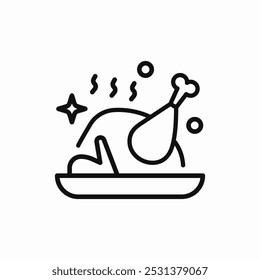 turkey dish icon sign vector