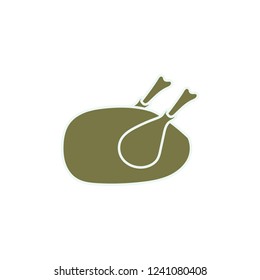 turkey dish vector icon
