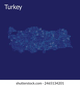 turkey dotted map blue background