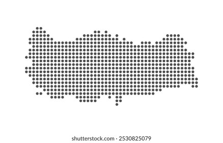 Turkey - Dotted Map. Map formed by Dots. Vector Illustration