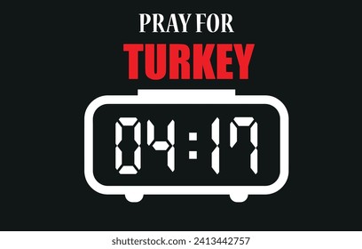 Turkey Earthquake concept on cracked map. vector illustration.