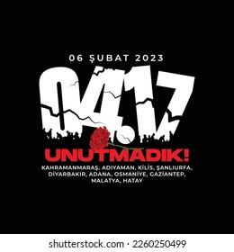 Turkey earthquake february 6, 2023. Pray For Turkey. Vector design