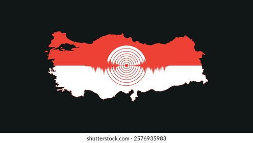 Turkey earthquake map and earthquake signal