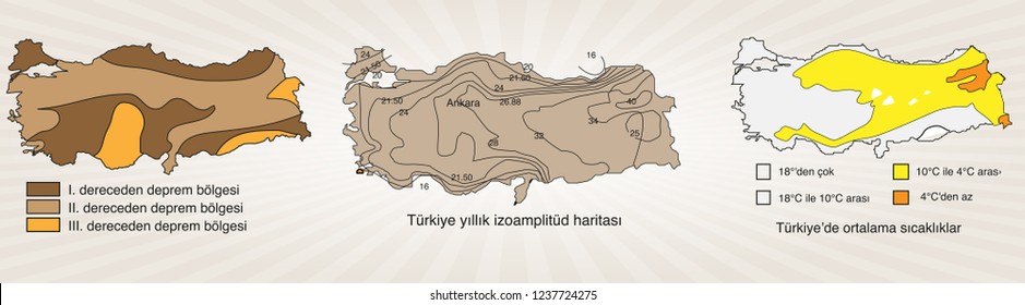 Turkey earthquake, earthquake, earthquake map, izoamplitüd, spouses temperature differences, the average temperature in turkey, temperature,