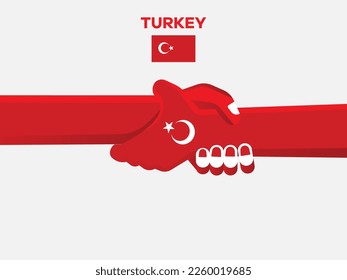 Turkey Earthquake shaking hands. helping arm of a friend, teamwork. help hands holding together representing friendship, help and hope, donation, assistance. Helping old, poor 