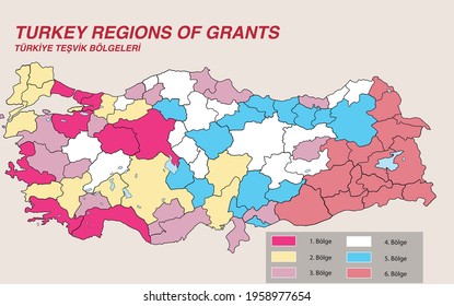 Turkey Economic Geography Map Incentives Turkey Stock Vector (Royalty ...