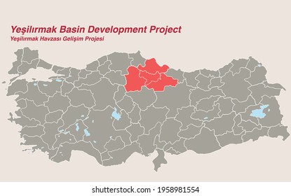 Turkey Economic Geography map - irrigation projects in Turkey map, Southeastern Anatolia Project (GAP), Eastern Anatolia Project (DAP), Eastern Black Sea Project (DOKAP), Zonguldak, Bartın, Karabük Pr