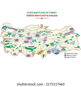 Turkey Economic Geography Map - Turkey Karst Terrain, Plains And Plateaus