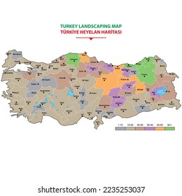 Turkey Economic Geography map - Turkey map of landslide