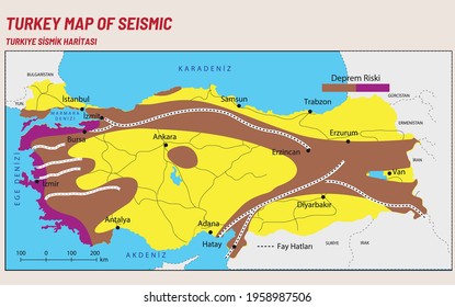 Turkey Economic Geography Map - Turkey Seismic Map