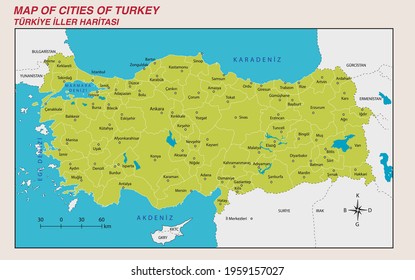 Turkey Economic Geography map - Turkey's population density, map, province, county map