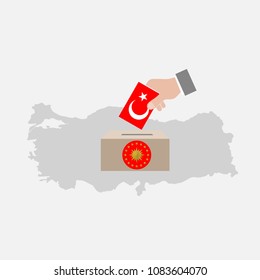 Turkey Elections Vote Box Vector Work, April 30, 2018, istanbul, Turkey