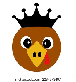 Turkey face thanksgiving boy and girl humor vector 