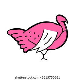 turkey farmland bird line icon vector. turkey farmland bird sign. isolated symbol illustration