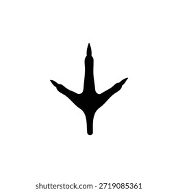 Pies de Turquía silueta diseño plano de Vector sobre fondo blanco.