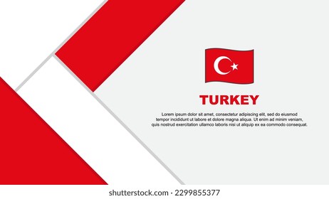Türkei Flaggen abstrakte Hintergrunddesign-Vorlage. Türkei Unabhängigkeitstag Banner Cartoon Vektorgrafik. Türkische Illustration